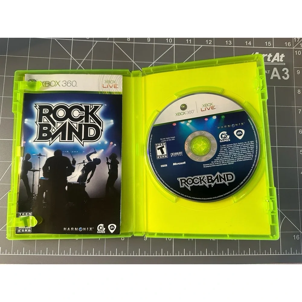Rock Band - Microsoft Xbox 360 Live. Case, Disc & Insert. Tested/working